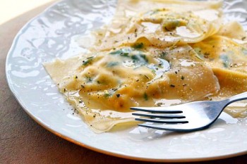 Spinach and Sausage Ravioli