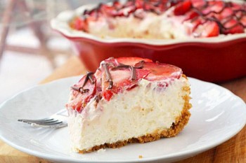 Strawberries and Cream Pie