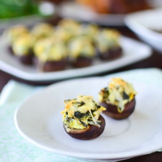 Spinach and Artichoke Dip Stuffed Mushrooms