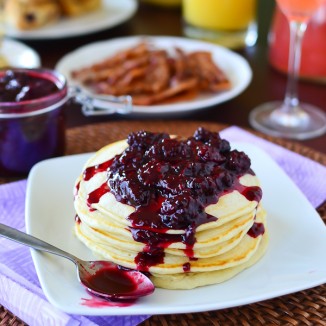 Buttermilk Pancakes with Blackberry Sauce