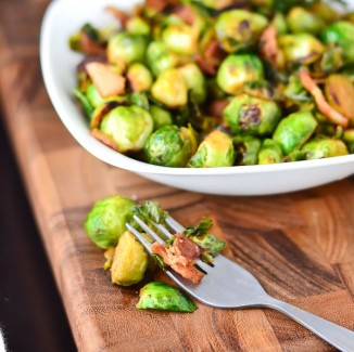 Sauteed Garlic Bacon Brussel Sprouts