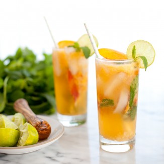 Ginger Peach Mojito Mocktail