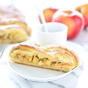 Glazed Cinnamon Apple Braided Bread