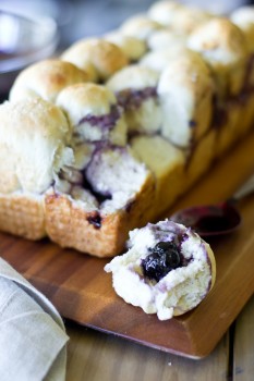Blueberry Brie Pull Apart Bread