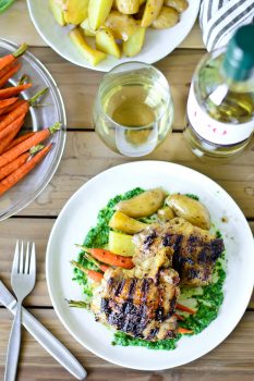 Grilled Chicken Thighs with Italian Salsa Verde